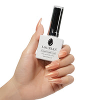 Champagne Glow | Gel de base en caoutchouc pailleté