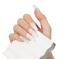 Peach Whisper | Gel de base en caoutchouc pailleté