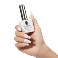Peach Whisper | Gel de base en caoutchouc pailleté