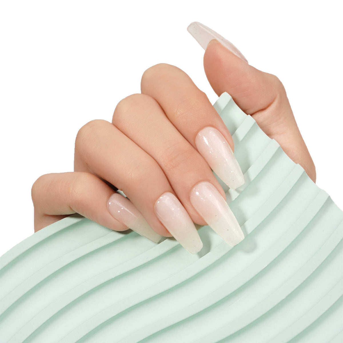Coral Breeze | Gel de base en caoutchouc pailleté