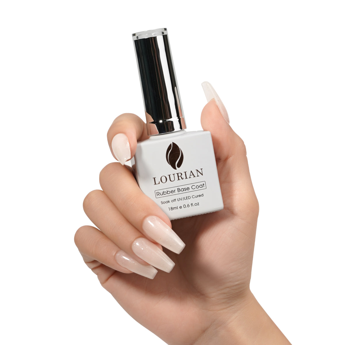 Coral Breeze | Gel de base en caoutchouc pailleté