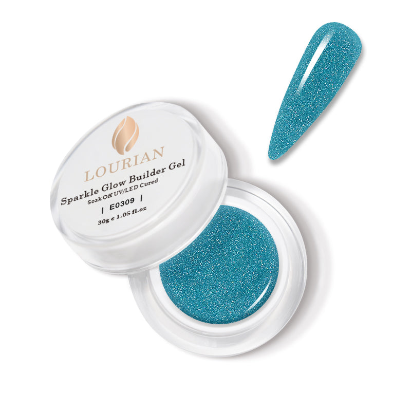 Aquamarine Shine | Gel de construction Éclat scintillant