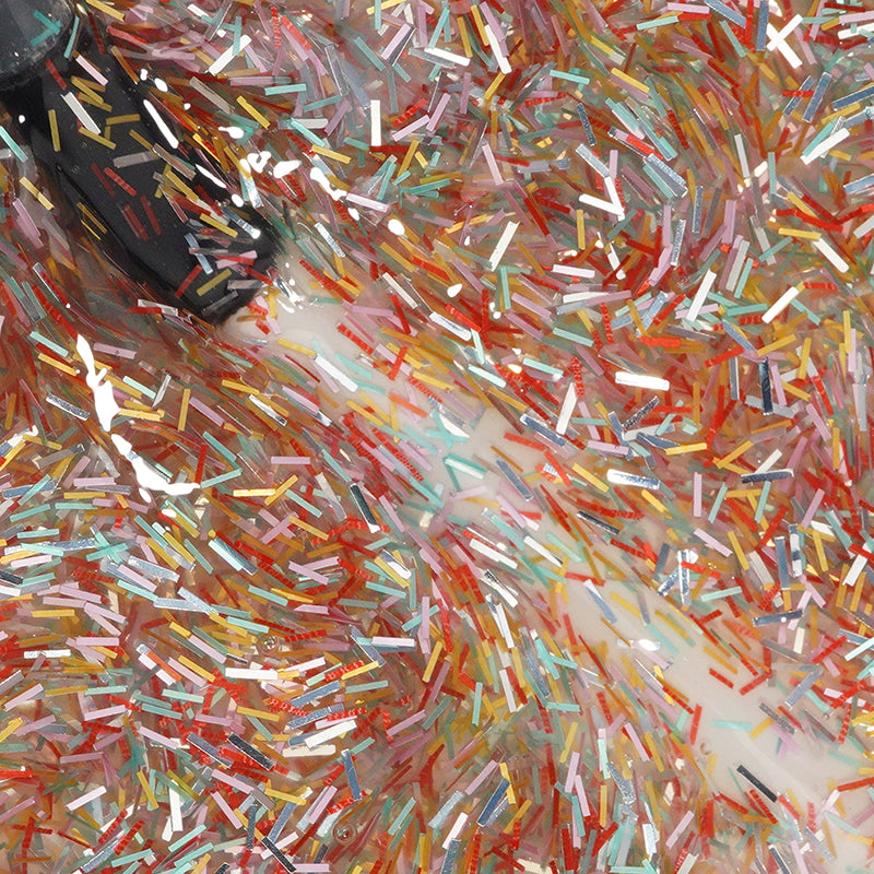 Confetti Night | Gel de top foil gold