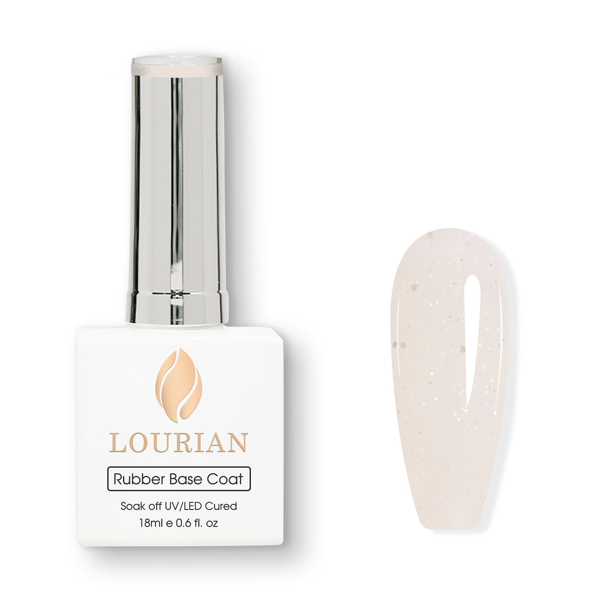 Coral Breeze | Gel de base en caoutchouc pailleté