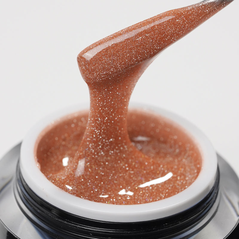 Fuchsia Glow | Gel de construction Éclat scintillant