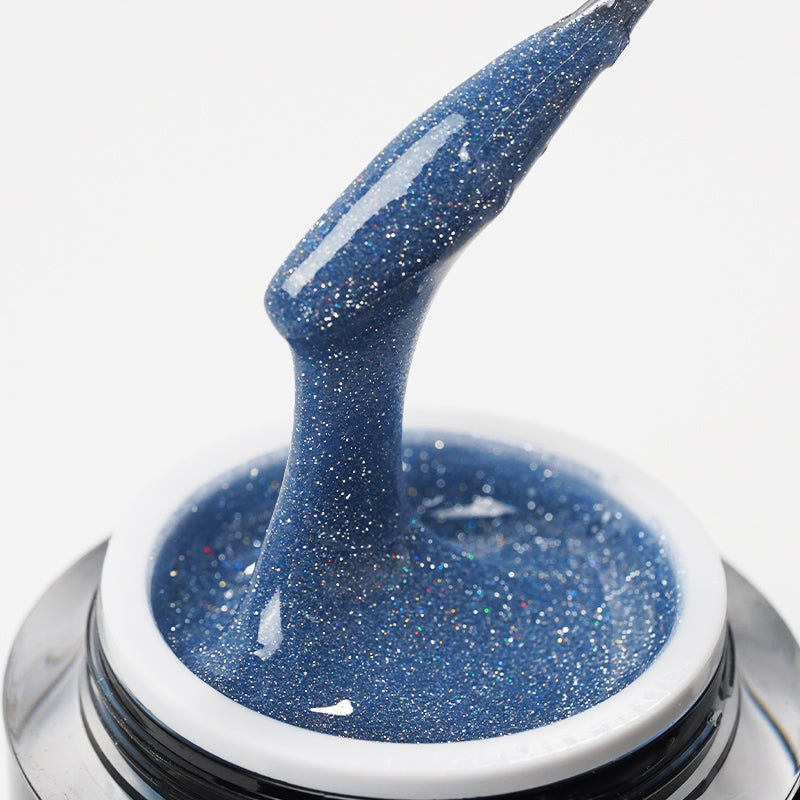 Glacial Blue | Gel de construction Éclat scintillant