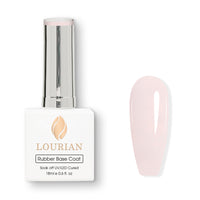 Peach Whisper | Gel de base en caoutchouc pailleté