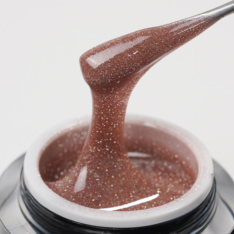 Rosy Ember | Gel de construction Éclat scintillant