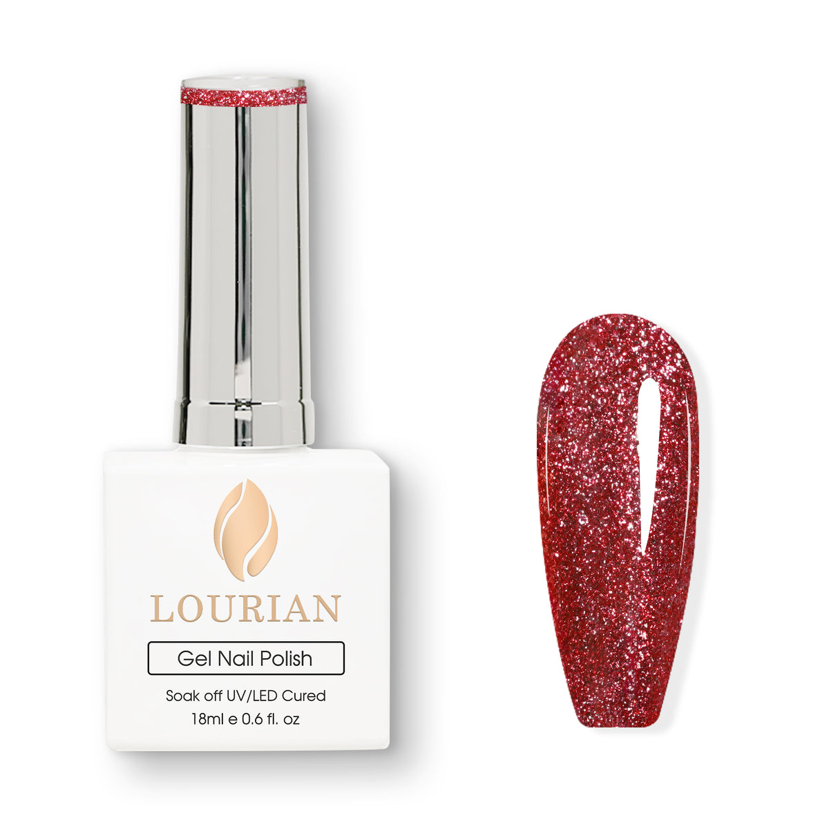 Ruby Red | Gel de couleur pailleté diamant VIP