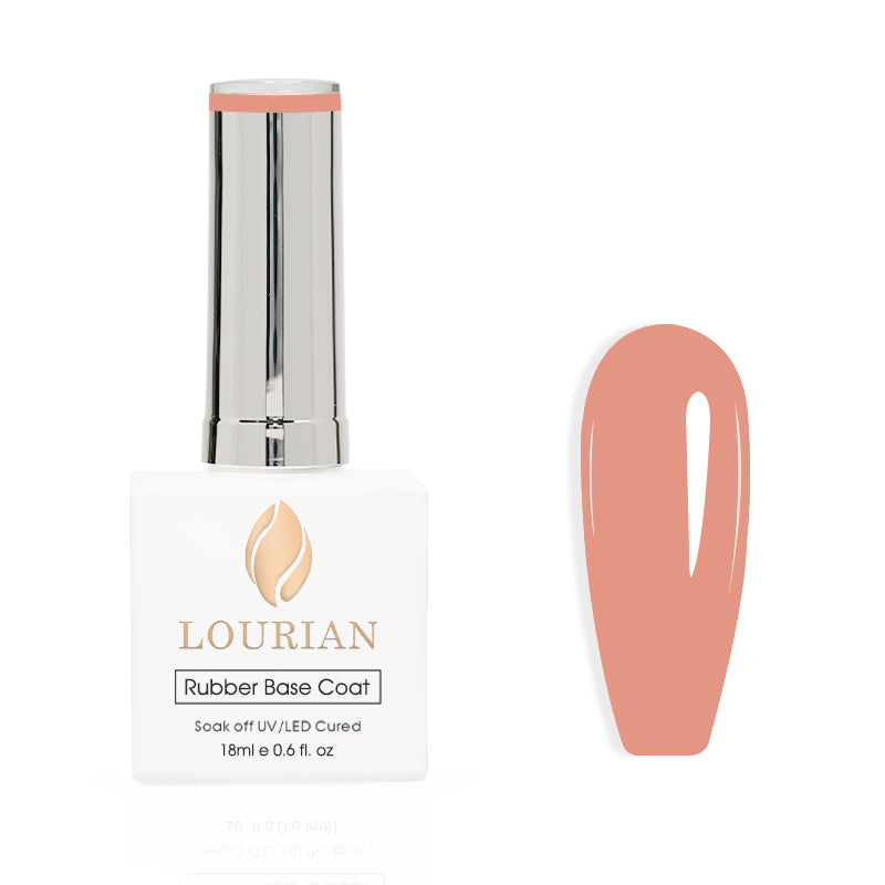 Warm Coral | Gel de base en caoutchouc française