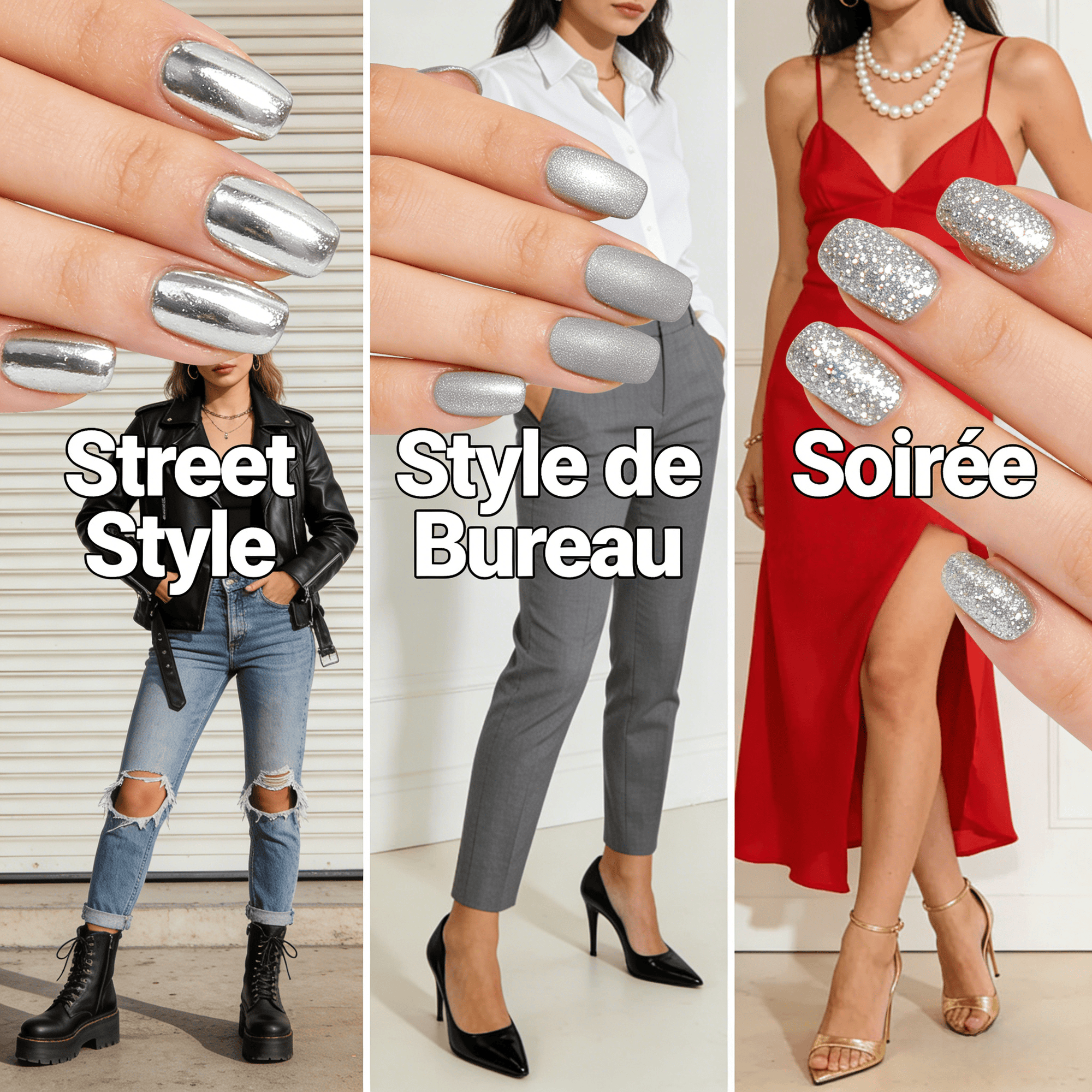 La manucure argentée, un chef-d’œuvre !