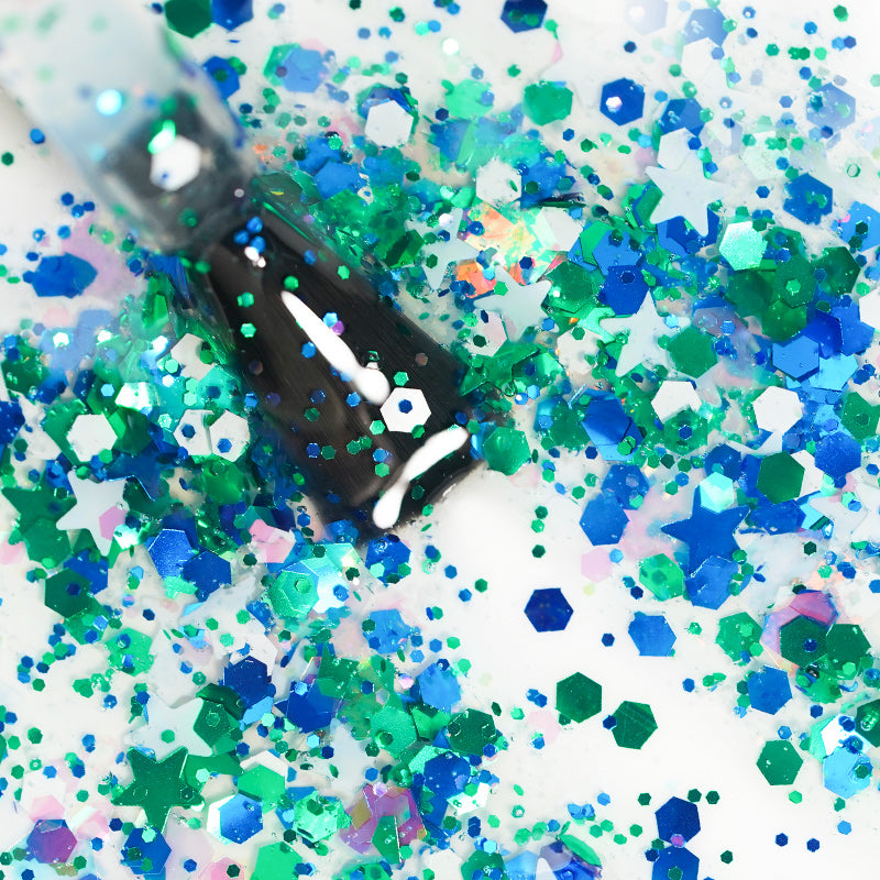 Minty Star | Gel pailleté de Noël 18ml I0908