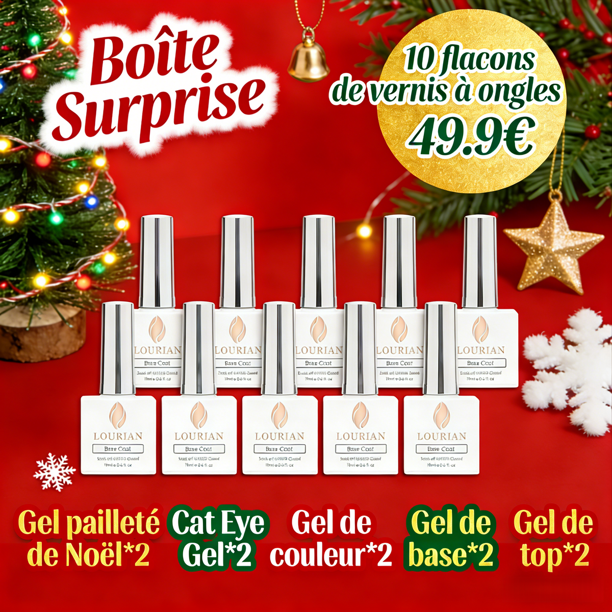 Lourian Boîtes Surprises: 10 flacons = 49.9€