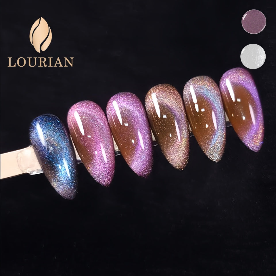 Élégant violet | Cat eye violet+Gel de top transparent