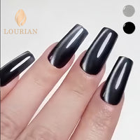 Lune d'argent | Cat eye argent+Gel de base noire