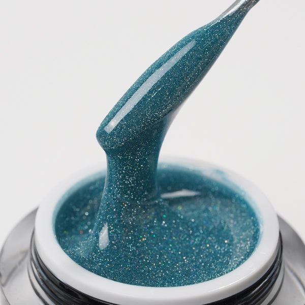 Aquamarine Shine | Gel de construction Éclat scintillant