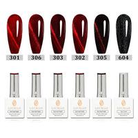 Combo de 6 flacons | 5 Ruby Flame Cat Eye Gel + Shadow Twinkle(TOP) 6*18ml JUST！！55€