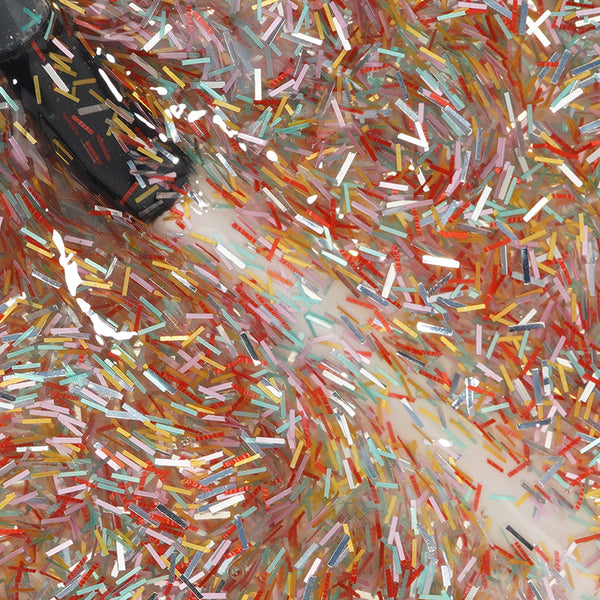 Confetti Night | Gel de top foil gold