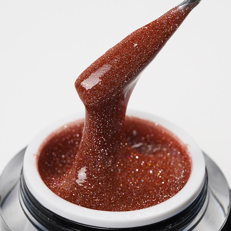 Coral Sparkle | Gel de construction Éclat scintillant