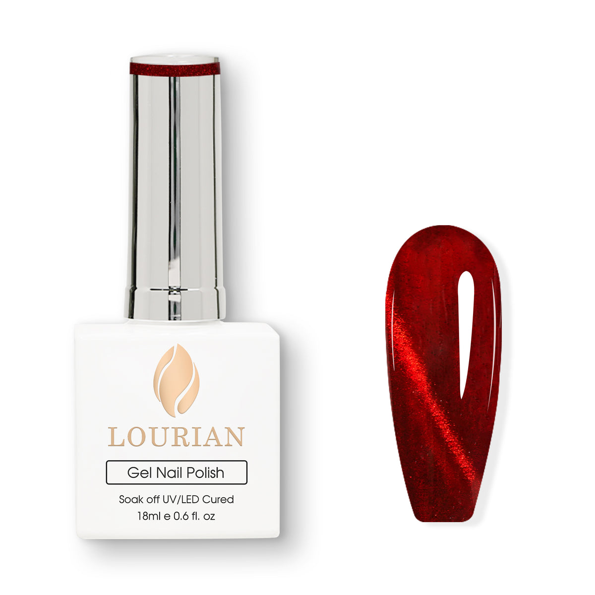 Crimson Veil | Ruby Flame Cat Eye Gel Magnétique 18ml CE301
