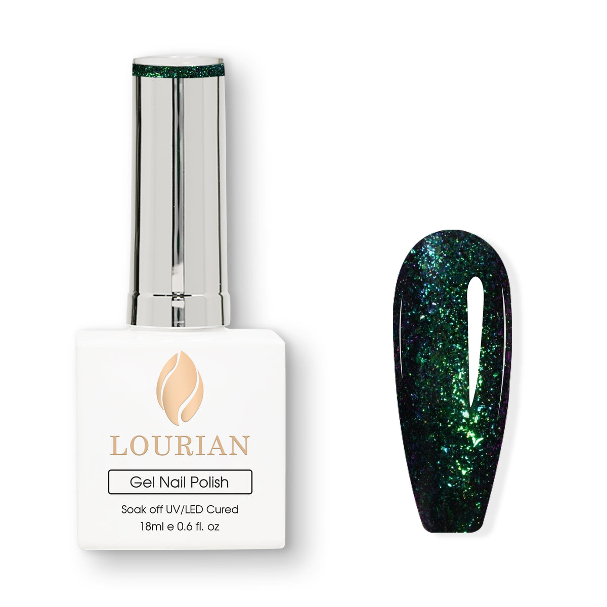 Forest Green Galaxy | Gel de couleur pailleté galaxy