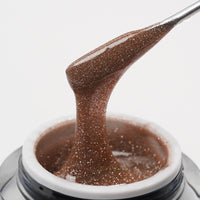 Peachy Glow | Gel de construction Éclat scintillant