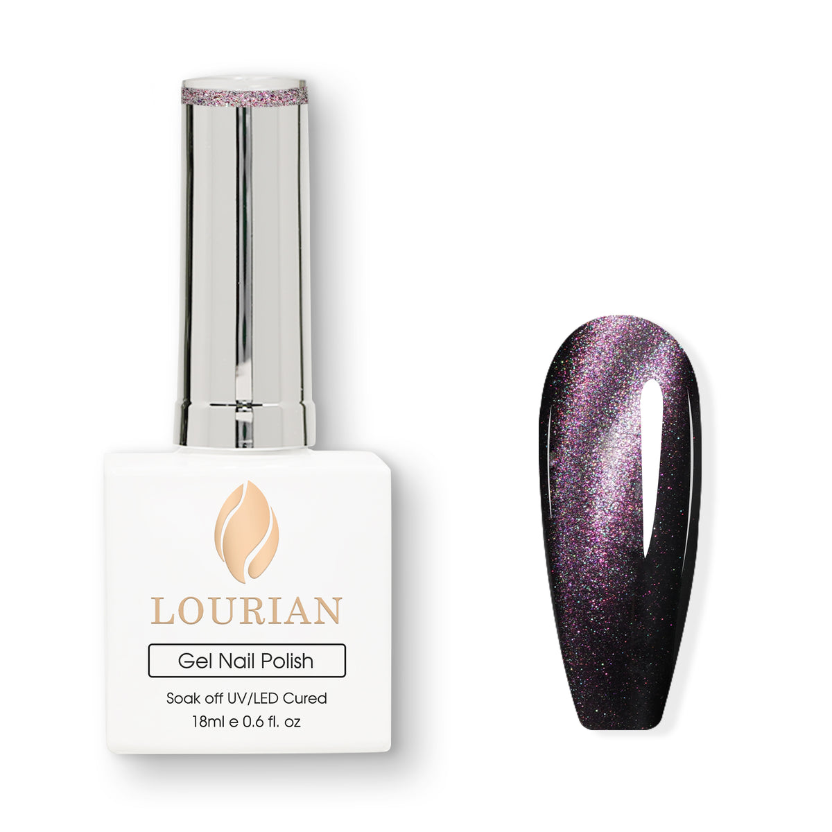 Élégant violet | Cat eye violet+Gel de top transparent