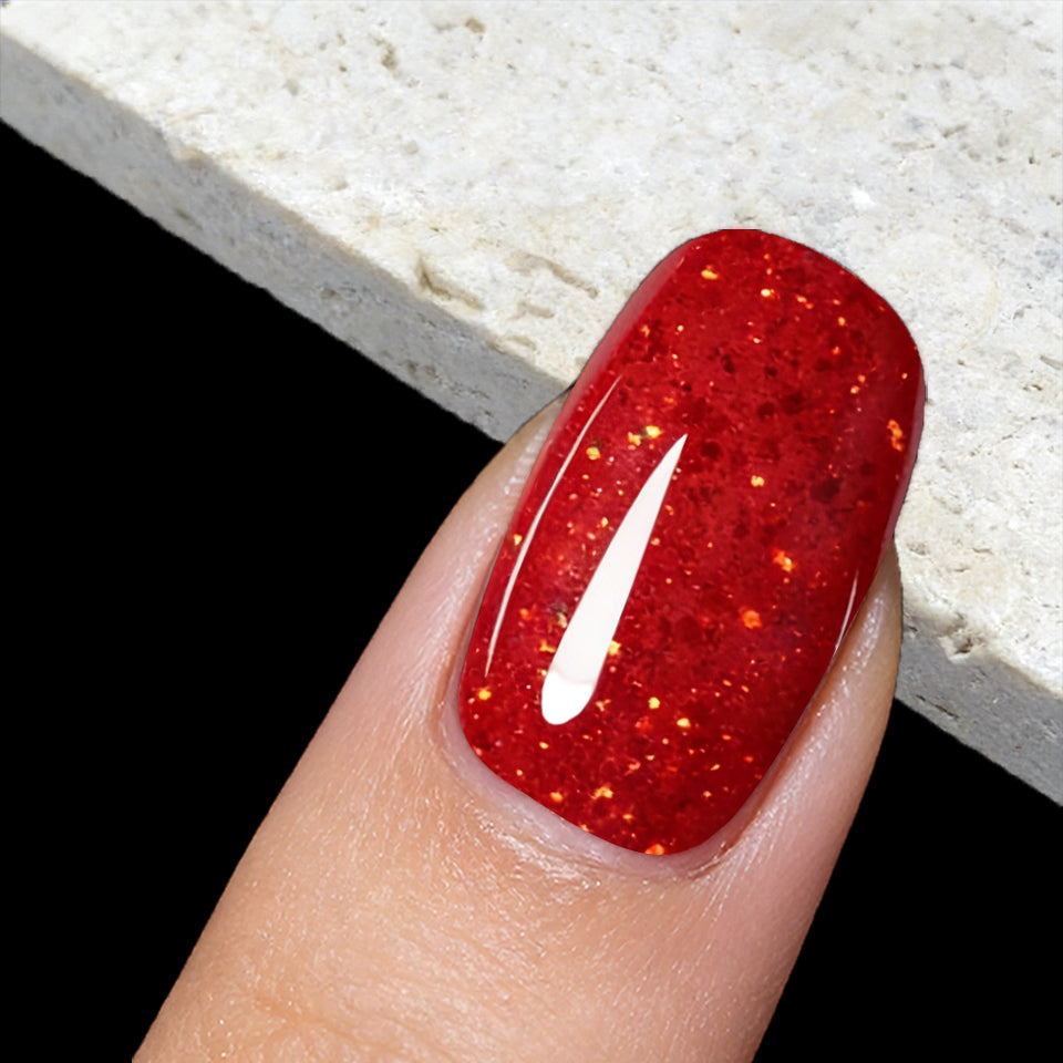Ruby Spark | Gel de couleur pailleté rouge 18ml I1001