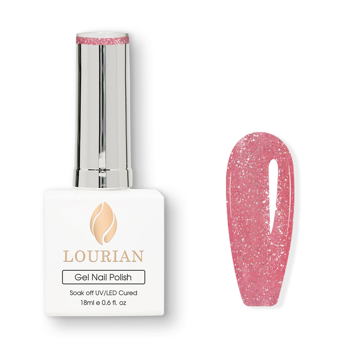 Combo de 6 flacons | 5 Nude Gitter Gel + Peach Whisper(BASE) 6*18ml JUST！！55€