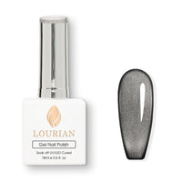Lune d'argent | Cat eye argent+Gel de base noire