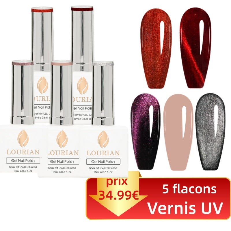 Combo de 5 flacons pratique et économique